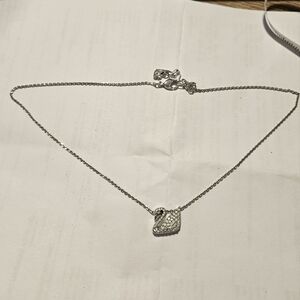 Swarovski Jewelry Swan Pendant White Rhodium plated Necklace womens gift classic